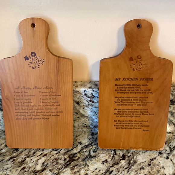 Other - Set of 2 trivet cutting boards wooden kitchen wall decor